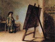 REMBRANDT Harmenszoon van Rijn The Artist in his Studio china oil painting artist